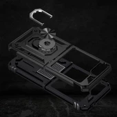 Samsung Galaxy Z Flip 6 Kılıf Vega Tank Sert Yüzüklü Standlı Zırh Koruma Kapak - 9