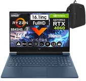 Hp Victus 16-S1011NT Amd Ryzen 7 8845HS 64GB Ddr5 1tb SSD 8GB/RTX4060 Freedos 16" 144 Hz Fhd IPS Taşınabilir Bilgisayar 9Z791EAW14+WEBLEGELSINÇANTA - 1