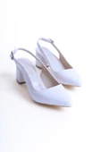 Zlato Kadın Beyaz Arkası Açık Stiletto Topuklu ayakkabı - 4