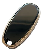 Suzuki Vitara Swift SX4 Uyumlu Smart Kumanda Kılıfı Anahtar Kılıfı Oto Anahtarlık Siyah Gold 3 Tuş thumbnail 3