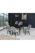 FLORİT MOBİLYA London Serisi Atlantik 80x130 Açılır Yemek Masası , Yemek Masa Takımı - 1