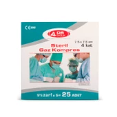 D S  Steril Gaz Kompres 7.5 Cm x 7.5 Cm 4 Kat  25'li - 4
