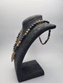 8 mm Jasper, Lav, Hematit Taşı ve Diken Ağacı Doğaltaş Kombin Kolye - 2