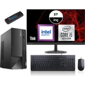 Lenovo Thinkcentre Neo 50T Gen4 Intel I5 12400 32GB 256GB SSD Freedos Fullhd 27 Inç Mon Masaüstü Bilgisayar 12JB005DTRMM11 + Zetta Flash Bellek - 1