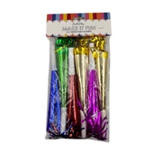 Metalik Renkli Püsküllü Vuvuzela Kaynana Dili 6 lü 30 cm - 3