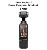 DJI Osmo Pocket 3 Uyumlu ÖN 6 Adet Şeffaf Ekran koruyucu Nano Jelatin - 1