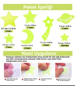 Karanlıkta Parlayan Gezegen Yıldız Ve Ay Modeli Sticker 72 Adet - 2
