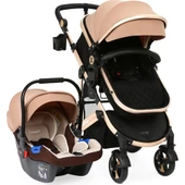 Yoyko Ultimate Travel Sistem Bebek Arabası 3 in 1 Coffee Rose - 7