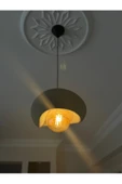 Limon 3D Desing Tekli Sarkıt Avize Rustik E27 Modern Avize Bohem Beton Görünüm (E27 Ampul Dahildir.) - 3