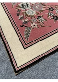 Burak Halı Klasik 737 P 100x300 Pembe Krem 3 Metre Yolluk - 3