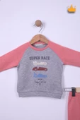 Babyhola 6-24 Ay Vintage Car Erkek Bebek Çocuk Eşofman Takımı 12042 - 2