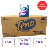 Teno Peçete 22,5 cm. x 26,5 cm. % 100 Selüloz 2 Koli (64 Paket) (50001458) - 1