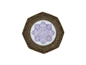 LAMEDORE TEA DELİGHT 17 CM PASTA TABAĞI İRİS PURPLE BLOOMİNG BAROQUE 1 ADET - 1