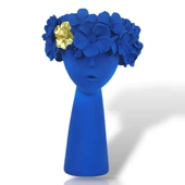 2li çiçek kız saksı parlament mavi - 3