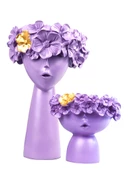 2 li çiçek kız saksı lila - 1