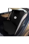 AUTO AKSESUAR Fiat Siyah Servis Kılıfı Ön 2 +arka 2 Parça Riklalı Esnek Kumaş - 2