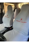 Adıfeks Oto Koltuk Servis Kılıfı Beyaz Turkish Airlines Likralı Esnek Tüm Araç Modellerine Uygun - 1