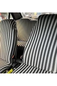 Adıfeks Koltuk Kılıfı Çizgili Siyah Beyaz Zebra Nostalji Tofaş Servis Kılıfı Pratik Ön Arka Set - 2
