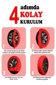 Adıfeks Oto Kar Çorabı 4 Beden Oto Kar Zinciri Kar Buz Patinaj Önleyici - 3