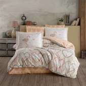 Hobby Diana Kahve - Poplin Çift Kişilik Nevresim Takımı thumbnail 1