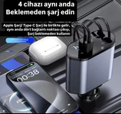 USB C TypeC Apple Araç Şarj Aleti,4'ü 1 Arada Hızlı Şarj Araç Güç Adaptörü | 66W Araç USB Şarj CihazıOff-Road Araçlar, A thumbnail 2