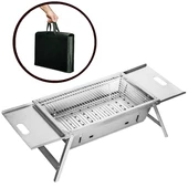 Büyük Boy Katlanır Mangal Portatif Taşınabilir Çantalı Piknik Mangalı 35x55cm - 1