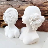 2li kız biblo, kadın figürlü dekoratif obje - 2