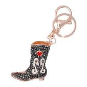 Kristal Taşlı Kadın Çizme Anahtarlık Siyah No.2 thumbnail 1