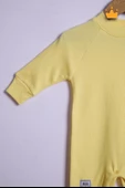 Babyhola %100 Pamuk Yaka Düğmeli İnterlok Reglan Kol Tulum Bere Takım 583 - 6