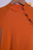 Babyhola %100 Pamuk Yaka Düğmeli İnterlok Reglan Kol Tulum Bere Takım 583 - 9