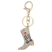 Kristal Taşlı Kadın Çizme Anahtarlık Beyaz No.3 thumbnail 2