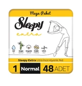 Sleepy Extra Ultra İnce Hijyenik Ped Normal (48 Ped) Mega Paket thumbnail 1