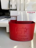 Singer Overlok Çöp Kutusu Fire Kabı XL Kişiye Özel Kırmızı 14SH654 14SH754 14HD854 HD0405S S010L - 2