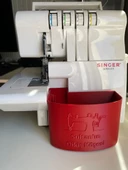 Singer Overlok Çöp Kutusu Fire Kabı XL Kişiye Özel Kırmızı 14SH654 14SH754 14HD854 HD0405S S010L - 1