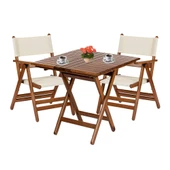 Kaş 70X70 Katlanabilir Ahşap Bahçe Balkon Masası - 2