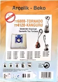 Arçelik & Beko Süpürge Torbası  Tornado Kanguru TT 680 B TT 4120  5li - 2