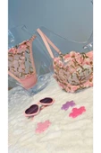 Çiçek Nakışlı Balenli Sütyen Takım - Pembe - 2