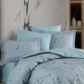 Hobby Martha Mint - Çift Kişilik Poplin Kapitone Nevresim Takımı - 1