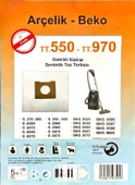 Arçelik & Beko Süpürge Torbası  TT 550- TT 970 5li - 2