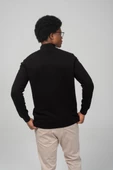 Erkek Yarım Balıkçı Yaka Fermuarlı Yumuşak Dokulu Mevsimlik Triko Kazak - 5