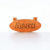 MANDU Ahşap İsimlik Elips - 3