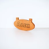 MANDU Ahşap İsimlik Elips - 1