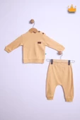 Babyhola %100 Pamuk Düğmeli Sweat Düğmeli Pantolon Takım 236312 - 2