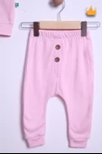 Babyhola %100 Pamuk Düğmeli Sweat Düğmeli Pantolon Takım 236311 - 9