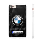 iPhone 8 İçin Kişiye Özel BMW Logolu ve İsim Yazılı Premium Telefon Kılıfı - 2