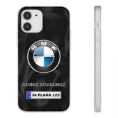 iPhone 12 İçin Kişiye Özel BMW Logolu ve İsim Yazılı Premium Telefon Kılıfı - 2