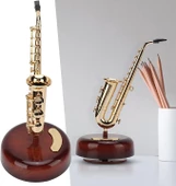 Müzik Kutusu Saksafon Kurmalı Müzik Kutusu Dekoratik Müzik Kutusu - 5