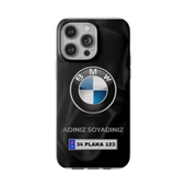 iPhone 14 Pro Max İçin Kişiye Özel BMW Logolu ve İsim Yazılı Premium Telefon Kılıfı - 3