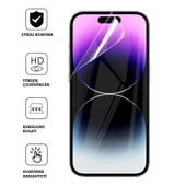 İphone 16 Plus Uyumlu Ön Body Ultra Ekran Koruyucu Şeffaf  Nano Jelatin thumbnail 6