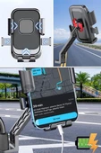 Dikiz Aynası Modeli Telefon Tutucu Motor Bisiklet Scooter için 360 Derece Dönebilen - 11